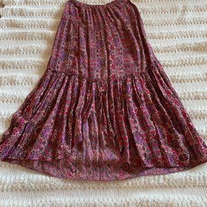 Beautiful  Roper Floral Long Flowing Skirt.  Comfortable with three tier look.